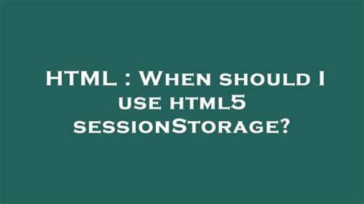 When should I use HTML5?
